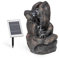 blumfeldt Felsquell - Fontaine Solaire en Cascade, Fontaine de Jardin, éclairage LED, Panneau Solaire 2kW, Batterie 2000mAh, en polyrésine résistante au Gel