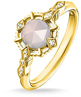 THOMAS SABO Damen Ring Vintage weiß 925Er Sterlingsilber; 750Er Gelbgold Vergoldung D_TR0043-958-24