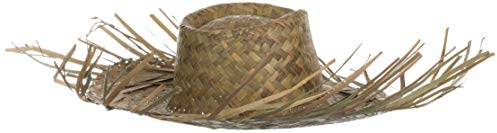 Brandsseller Chapeau de Paille à Franges - Pour Fête, Soleil et Plage - Naturel, Taille Unique