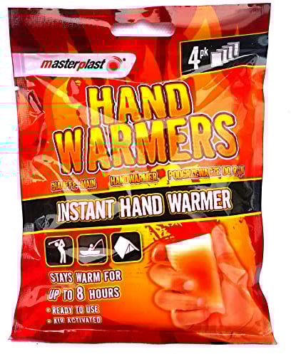 Masterplast Instant Hand Warmers Pack of 4 - Heat for up to 8 Hours for Sports and Leisure - Air Activating