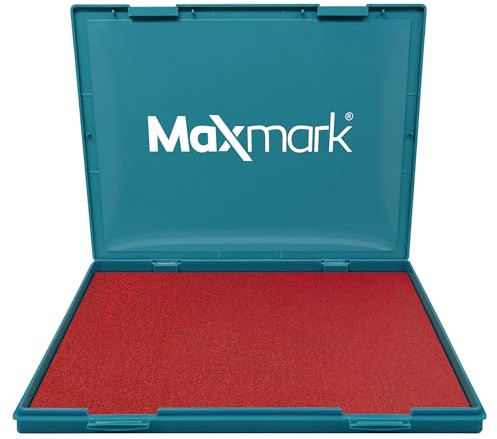 MaxMark Stempelkissen, extra groß, Rot, 21 x 29,2 cm, Industrie-Filzkissen, Rot