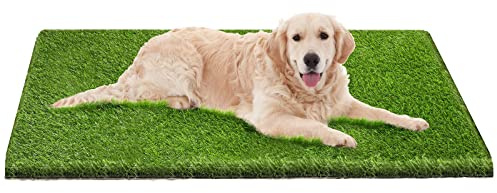 Artificial Grass, 51 x 26 Dog Pee Pads, Professional Dog Potty Training Rug, Large Dog Grass Mat with Drainage Holes, Pet Turf Indoor Outdoor Flooring Fake Grass Doormat (26x51 inches).