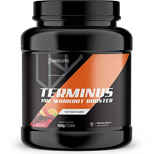 Neosupps - Pre Workout Booster Terminus! 600g - Fruit Punch | Trainingsbooster für mehr Kraft, Ausdauer und Fokus beim Training