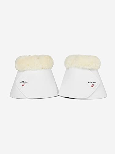 LeMieux Fleece WrapRound Overreach Horse Boots - Protective Gear and Training Equipment - Equine Boots, Wraps & Accessories (White - Large)
