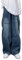 Skateboard Frog Baggy Jeans Damen Denim Cargo Breite Jogginghose Herren Y2K Fallschirmhose mit Taschen (Blue,M)