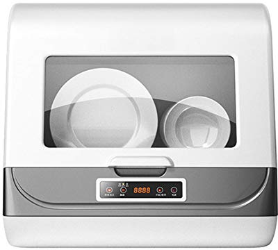 Lavastoviglie da Tavolo con 6 coperti Mini lavastoviglie Portatile Libera Installazione 75 Display LED ad Alta Temperatura 5 Funzioni di Lavaggio
