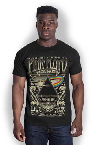 Pink Floyd T Shirt Carnegie Hall Poster Band Logo Official Unisex Black XXXXL