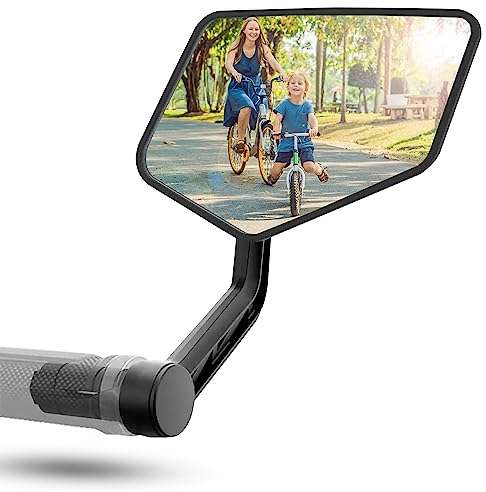 REEZER Fahrradspiegel rechts mit extra großer Spiegelfläche - 360° verstellbarer Fahrrad Spiegel für E-Bike & E-Scooter Lenker - Rückspiegel kompatibel mit allen Modellen - E-Bikes Zubehör - RECHTS