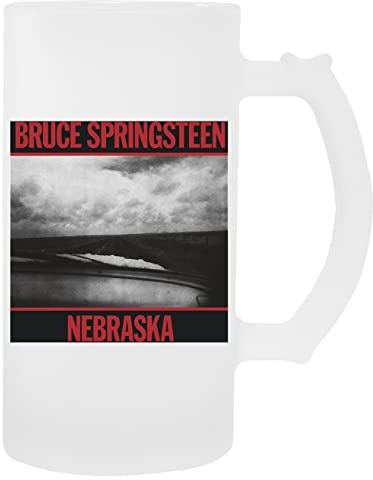 Kwantees Nebraska Album Cover Black Glass Beer Mug Eco-Friendly Beverage Mug