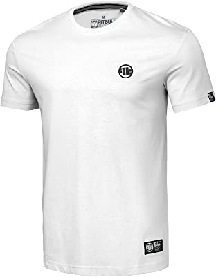 PITBULL - T Shirt Herren, Klassischer Schnitt Herren T Shirt, Baumwolle T-Shirt Herren, Männer T-Shirt Basic, Komfortabel Herren Tshirt, Baumwoll Tshirt Herren mit Kleines Logo