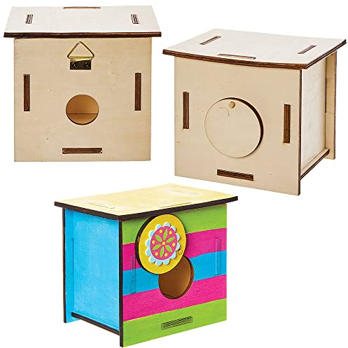 Baker Ross FX585 Dormouse Holzhaus-Bausatz - Naturressourcen Kunst- und Bastelsets für Kinder