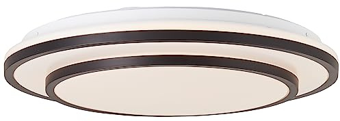 Brilliant Luciano LED Deckenleuchte 39cm schwarz/weiß Metall/Kunststoff Fernbedienung Intern dimmbar über Fernbedienung 24 W LED integriert (2500lm, 3000-6500K)