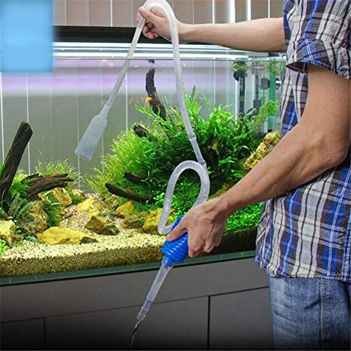 Cachpib Aquarium Fish Tank Siphon and Gravel Cleaner Aquarium Manual Cleaner Tool Siphon Gravel Suction Pipe Fish Tank Vacuum Water Change Pump Tools