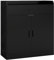 Panana Modern 2-Door & 1 Drawer Shoe Cabinet, Stylish Hallway Storage Cupboard Freestanding Wooden Footwear Organiser Wall Hidden Shoe Rack Unit (Black)
