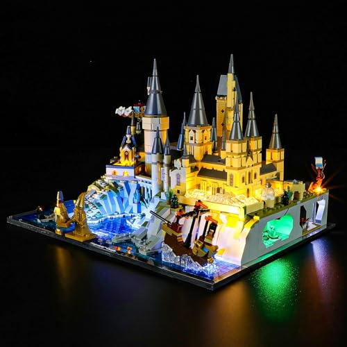 YEABRICKS LED Licht für 76419 Harry Potter Schloss Hogwarts mit Schlossgelände Bausteine Modell (Building Set Nicht enthalten)