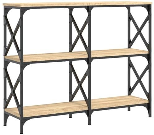 vidaXL Konsolentisch Sonoma-Eiche 100x28x80,5 cm Holzwerkstoff