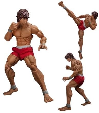 Anime BAKI Action Figure 17CM Hanma Baki Figure Statue Model, Joints Movable Cartoon Manga Figure Handmade Collectible Desktop Decoration Xmas Birthday Gifts
