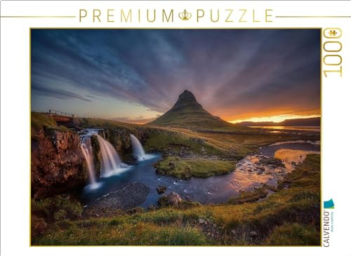 Puzzle · Goldener Kirkjufellsfoss | Ein unvergesslicher Sonnenaufgang an Islands meistfotografiertem Berg · 1000 Teile · Lege-Größe 64 × 48 cm · CALVENDO Puzzle