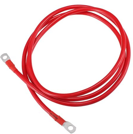 A ABSOPRO 6 AWG Battery Cable Stronger 182cm 6FT 6 AWG Gauge Car Battery Inverter Cable with 5/16 Inch Lugs Pure Copper Red