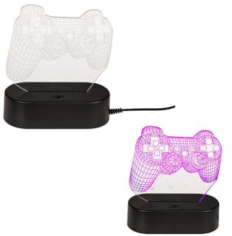 Avilia Luce Notturna da Tavolo con USB, Design Joystick - Lampada da Comodino a Forma di Joystick, 6 LED, Luce Multicolore, 13x17.5x4.5cm