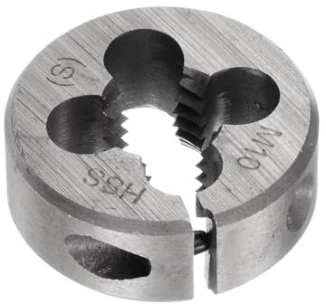 QUARKZMAN Terrajas Redondas Métricas M10 x 1.5 (Derecha) Terraja Ajustable de Acero de Alta Velocidad (HSS) para Reparación de Roscas de Tornillos
