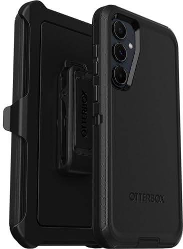 OtterBox Defender Case for Samsung Galaxy A55 5G, Shockproof, Drop Proof, Ultra-Rugged, Protective Case, 5x Tested to Military Standard, Black - Non-Retail Packaging