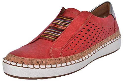 pxjsdwe Schuhe Damen Sommer Leicht Plateau Sneaker Laufschuhe Quasten Bequeme Slip On Freizeitschuhe Sportschuhe Mesh Atmungsaktiv Walkingschuhe Orthopädische Schuhe Breite Füße rutschfest Turnschuhe
