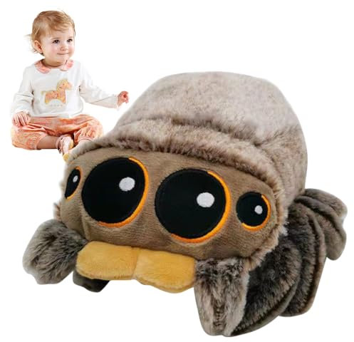 HOVCEH Niedliches Spinnen-Plüschtier, Spinne Kuscheltier, Kleine Spinnen-Stofftier-Plüschpuppe, Lebensechte Spinne Plüschtier, Simulation Spinne Wurfkissen Tease Kuscheltier Geschenk Halloween