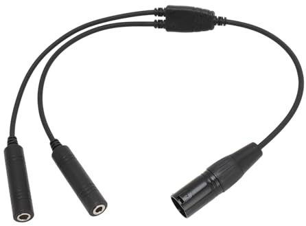Aviation Headset-Adapter, Professioneller GA-Doppelstecker auf 5-poligen XLR-Kopfhöreradapter für für die Meisten Aviation-Headsets, Aviation-Headset-Anschluss