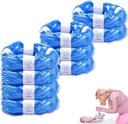 DYDHRER 9 Stück Nachfüllfolie für Windeleimer,kompatibel mit tommee tippee,Extrem Ergiebig,100% Recyceltes Material,Geruchsdichte Windeleimer Nachfüllkassette/Eingedickte (Blau)