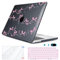 HOHAIYOO Compatible with MacBook Pro 14 inch 2024 2023 2022 2021 M4 M3 M2 M1 A3112 A3185 A3401 A2918 A2992 A2779 A2442 Touch ID, Hard Shell Case with Keyboard Cover&Screen Film&Webcam Cover, Bows-b