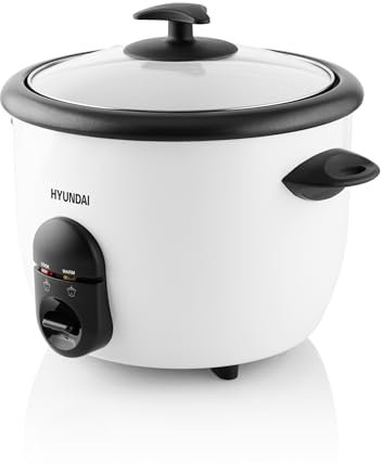 HYUNDAI ELECTRONICS Cuiseur à riz RC150 I 1,5 l pour riz 1200 g I 460 W I Chauffe-riz I Fonction maintien au chaud I Casserole à revêtement antiadhésif I Cuillère à riz & verre doseur