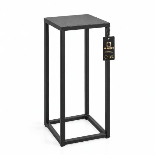 FRAMADO FERRO Blumenständer, Schwarz, 24×24×70 cm, 15 mm, EU-Produkt