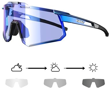 INBIKE Fahrradbrille Photochromatische Selbsttönend Sonnenbrille Brille für Fahrradfahren Motorrad Ski Snowboard