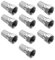 GVSS Lot de 10 F-Connector 7mm, Connecteur F,Prise F,F Connector,Fiches F de 7 mm de large,Adaptateur Antenne TV pour Câble d'Antenne Coaxial et Câble Satellite