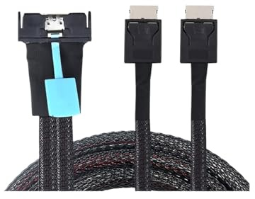 0.5M Server Data Cable Slim S*A*S SFF-MCIO 8I to Oculink SFF-8611 4i X 2 for Server PCI-Express Riser Card