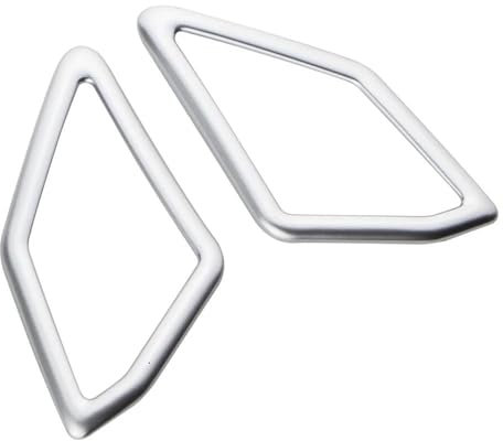 SQOFJGIGN Car Interior 2 Pezzi Auto Finestrino Anteriore Audio Pilastro Altoparlante Cerchio Copertura Trim Adesivi per VW per T-ROC 2018-2023 Accessori Decorazioni Auto(Matte Sliver)