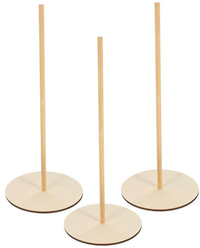 DECOMELODY 3 Stück Teiliges Donut Ständer aus Holz Rustikales Design Stabiler Donut Halter für Partydeko Vielseitiger Doughnut Rack für Geburtstage und Besondere Anlässe