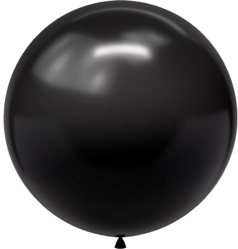 6 Stück Riesen Luftballons Schwarz, 36 Zoll Grosse Ballons Schwarzer XXL Riesenluftballon Latex Riesige Ballon Groß Luftballons Runde Balloons für Hochzeit Geburtstag Event Karnevals Deko (Schwarz)