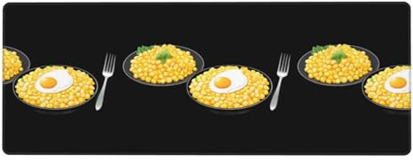MJHKXLJ Hearty Corn Breakfast bedrucktes extra großes Mauspad für Computer, Büro, Gaming-Tastatur, verdickte Version, 30,5 x 80 cm