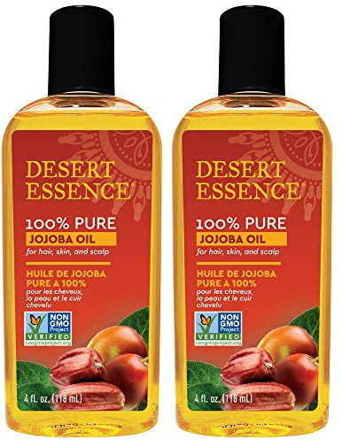 Desert Essence 100% Pure Jojoba Oil, 4 fl oz, 2 Pack