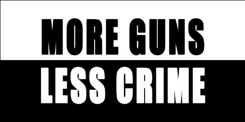 INDIGOS UG Aufkleber Autoaufkleber JDM Die Hart - More Guns Less Crime Bumper Sticker Pro Guns Car Decal 177mmX76mm