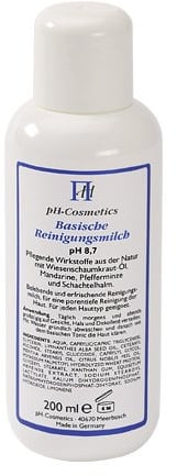 Basische Reinigungsmilch pH 8, 7, basische Milch zur Reinigung, Make-up-Entfernung, ph-Cosmetics, 200 ml