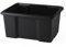 SUNDIS | Bac de rangement empilable et superposable - Contenance 15 Litres - Noir - Fabriqué à partir de 100% de matière recyclée - 4529001