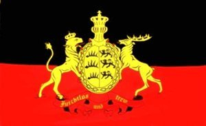 Buddel-Bini Versand Königreich Württemberg Flagge Großformat 250 x 150 cm wetterfest Fahne