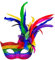 Boland Venezianische Augenmaske, Accessoire, Kostüm, Karneval, Mottoparty, Halloween, Maskenball, Regenbogen/Multicolored