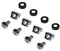 LINK lkkit50vz Kit de 50 Vis, écrous et rondelles pour Installation sur Armoires Rack de 19, Zinc