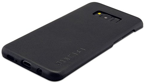 KANVASA Galaxy S8 Plus Lederhülle Leder Case Ledertasche schwarz One Luxus Echtleder Backcover für Original Samsung Galaxy S8+ (6,2) - Rindsleder Hülle Ultradünn - Optimaler Schutz & Edles Design