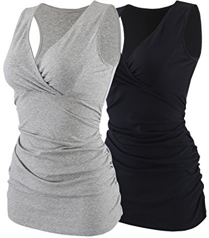 ZUMIY Top de Maternité, T-Shirt de Grossesse Haut d'allaitement Brassière Maternité Tee- Femme