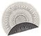 Northrugs Porto In- und Outdoor Teppich Rund – Runder Wendeteppich Wasserfest Mandala Design Flachgewebe Teppich Wetterfest für Balkon, Terrasse, Garten, Wohnzimmer in Schwarz Creme, ⌀200cm